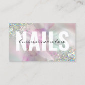 Marmeren Waterverf Holografische Glitter QR Code N Visitekaartje (Voorkant)