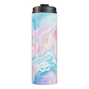 Marmeren wervelingen en Ohm-symbool Thermosbeker