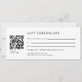 MARMEREN WIT-ZILVEREN SALON QR CODE CADEAUBON (Achterkant)