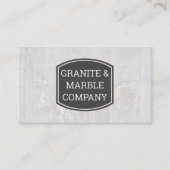 Marmeren witte steen rots visitekaartje (Voorkant)