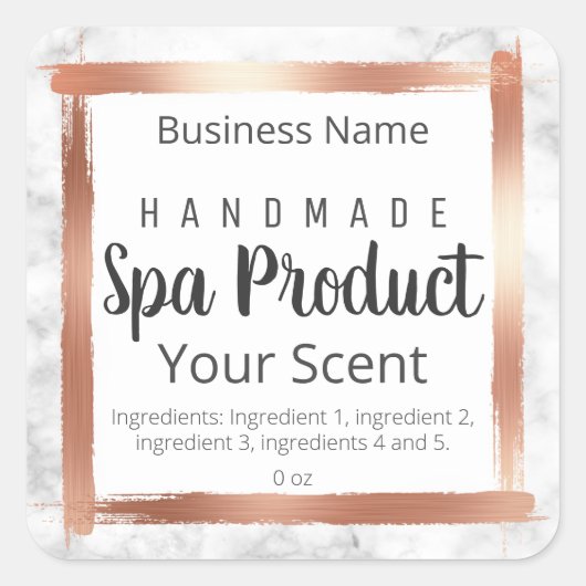 Marmeren zeep Body Scrub Bath Bomb Weak Labels (Voorkant)