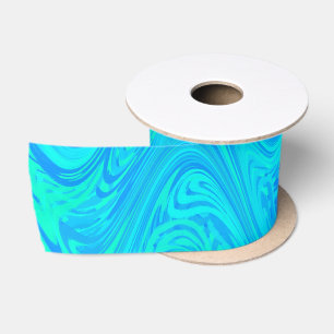 Marmerend Blauw Groen Patroon Lint