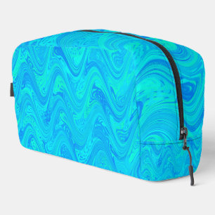 Marmering Blauw Groen Patroon Toilettas Toilettasje