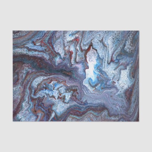 Marmering Blauw Tissuepapier (Voorkant)