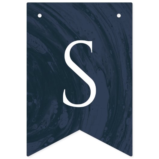 Marmering Engagement Party Bunting Banner - Blue (Tweede vlag)