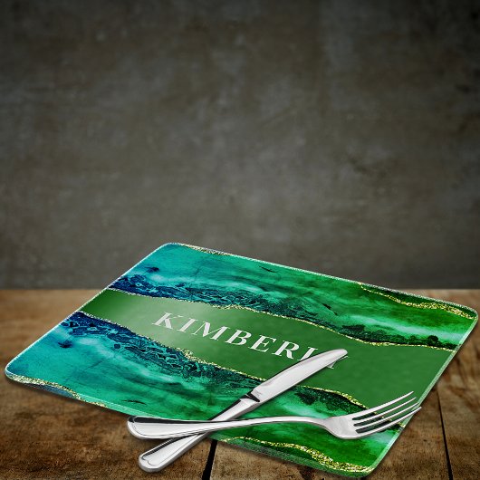 marmernaam van de marmer van Emerald green agate Snijplank