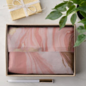 Marmerperzik roze goud tissuepapier (Geschenk)