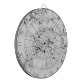 Marmertextuur Dartbord (Voorkant Links)