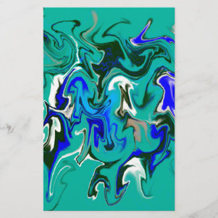 Marmertextuur van Turquoise Briefpapier