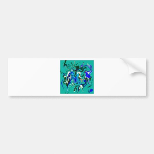 Marmertextuur van Turquoise Bumpersticker (Voorkant)