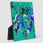 Marmertextuur van Turquoise Fotoplaat (Zijkant)