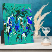 Marmertextuur van Turquoise Fotoplaat (Zijkant)
