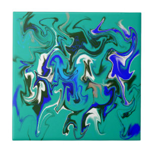 Marmertextuur van Turquoise Tegeltje