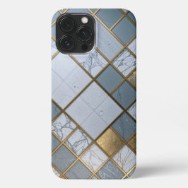 Marmor Gold Raster Luxus Geometrie iPhone 13 Pro Max Hoesje