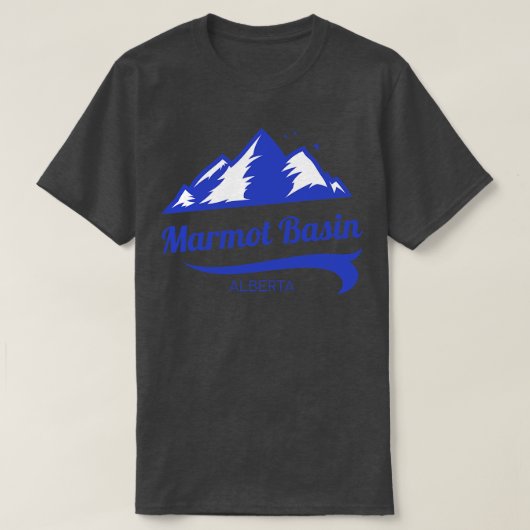 Marmot Basin ski Alberta Canada T-shirt (Design voorkant)
