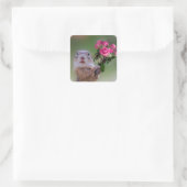 Marmot boeket vierkante sticker (Tas)