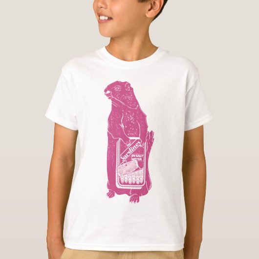 Marmot Groundhog eet sardines T-shirt (Voorkant)
