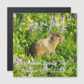 Marmot in Mount Rainier Wildbloemen (Voorkant / Achterkant)