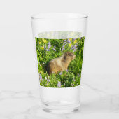 Marmot in Mount Rainier Wildbloemen Glas (Achterkant)
