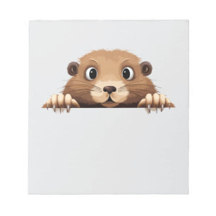 Marmot Peeking Schattigee Schattige Funny Animal C Notitieblok
