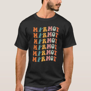 Marmot Retro Marmot Animals Groundhog T-shirt