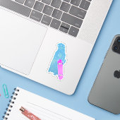 Marmot Woodchuck skateboarden Sticker (Laptop met iPhone)