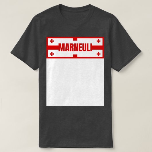 Marneuli City in Georgian Drapeau Design TShirt (Design devant)