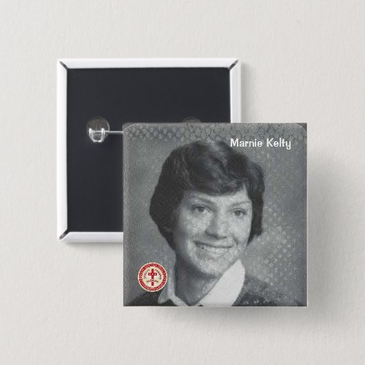 Marnie Kelty Vierkante Button 5,1 Cm (Voorkant /achterkant)