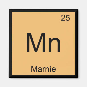 Marnie Naam Chemie Element Periodiek Systeem Magneet