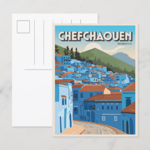 Maroc carte postale chefchaoun, cadeau de la ville