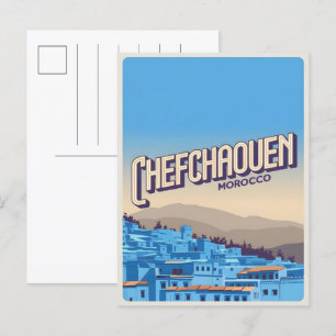 Maroc carte postale chefchaoun, cadeau de la ville