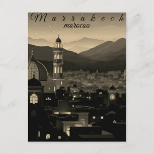 Maroc Carte postale de voyage Art, marrakech Trave