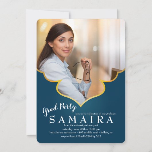 Maroc Cutout Photo Invitation (Devant)