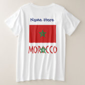 Maroc et drapeau marocain avec votre nom (Design dos)