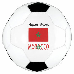 Maroc et Drapeau Marocain avec Votre Nom Football