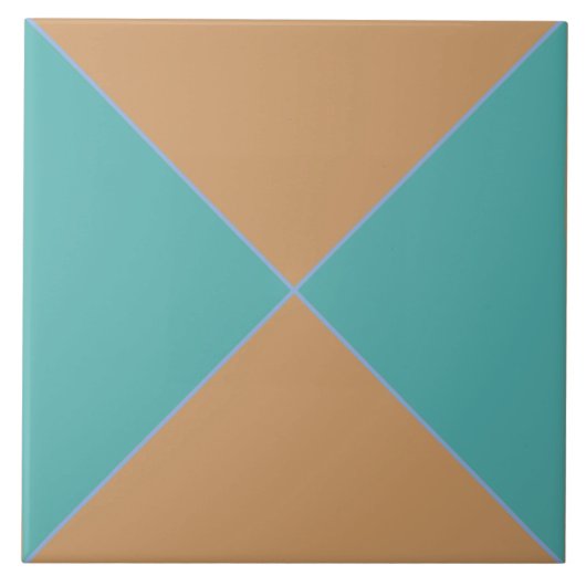 Marocain bleu et terre cuite diamant carreau motif (Devant)