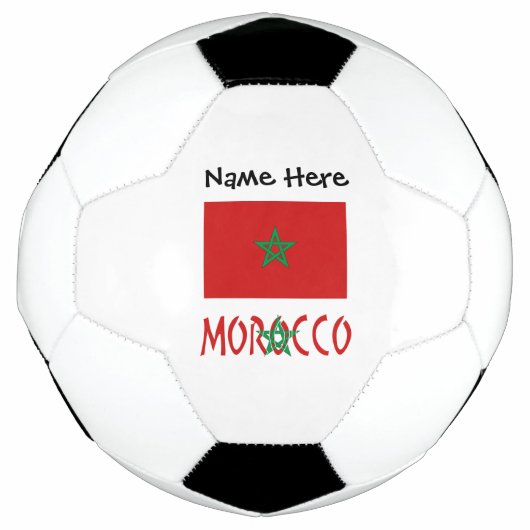Marocain et drapeau marocain avec votre nom Footba (Devant)