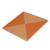 Marocain orange bleu et carreaux de diamant en ter (Côté)