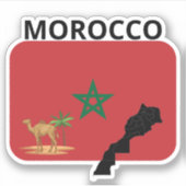 Marocain Sticker Drapeau MA pour le livre portable (Devant)