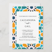 Marocain Zellij Faire-part de mariage (Devant)