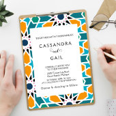 Marocain Zellij Faire-part de mariage