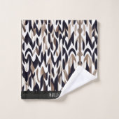 Marocco Triangle Géométrique Brown Motif (Gant de toilette)