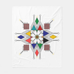 Marokkaans Amazigh Geometrisch Patroon Tradition Fleece Deken
