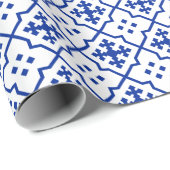 Marokkaans blauw cadeaupapier (Rol Hoek)