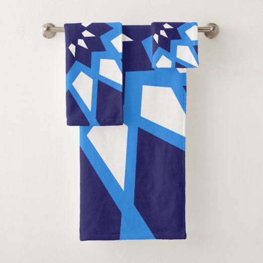 Marokkaans blauw-wit patroon bad handdoek (Insitu)