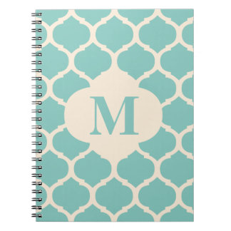 Marokkaans Blauwgroen monogram notebook Notitieboek