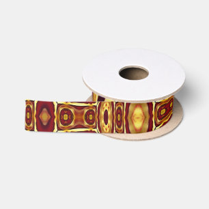 Marokkaans Boho Rood Goud Abstract Patroon Lint
