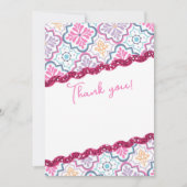 Marokkaans Chic Glittery Modern Bedankkaart (Voorkant)