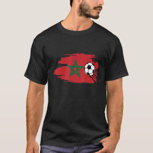 Marokkaans Football van de Marokkaanse vlag T-shirt