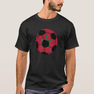 Marokkaans Football van de vlag van Marokko T-shirt